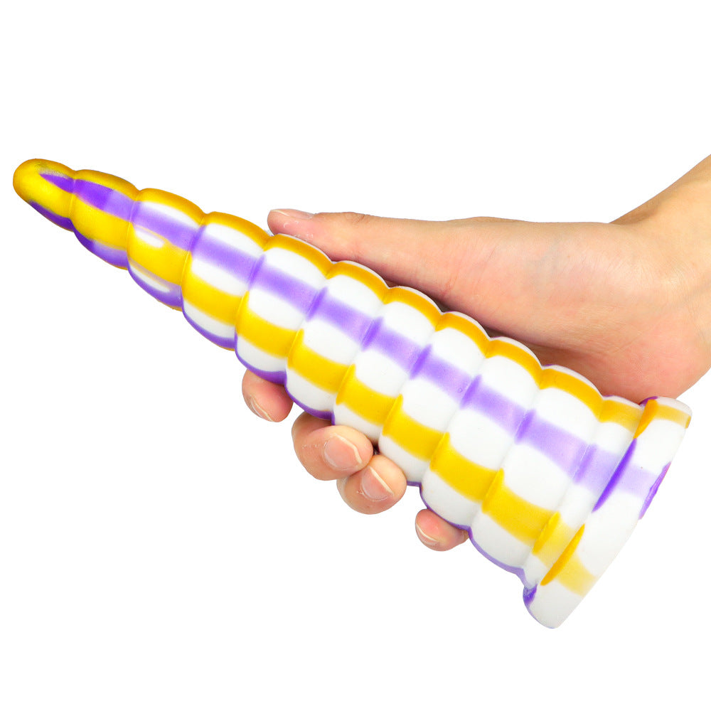 Colorful Threaded Silicone Special-Shaped Artificial Dildo – product view 9