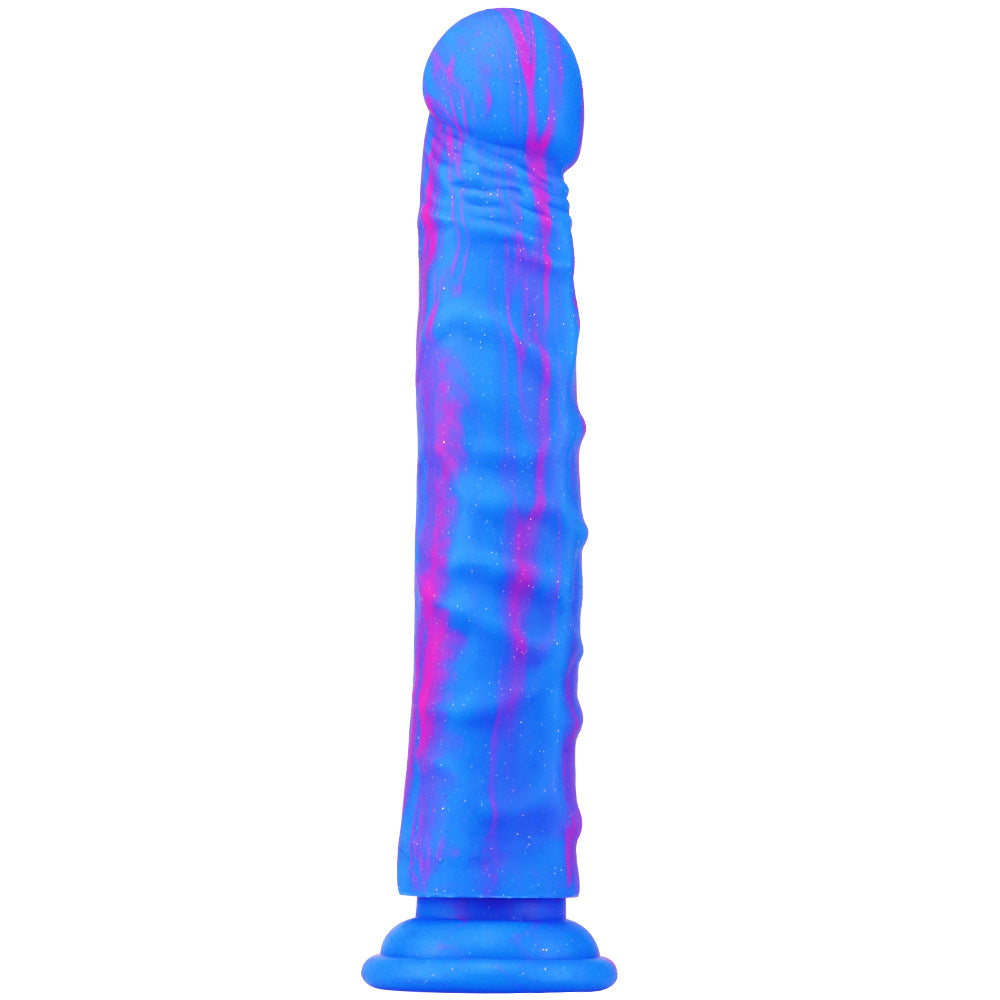 Blue Silicone Simulated Butt Plug Dildo – product view 7