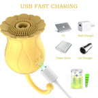 Rose Petal Vibrator Swirl Air Sucking and Teasing Clit Nipple Vibrator – product view 5