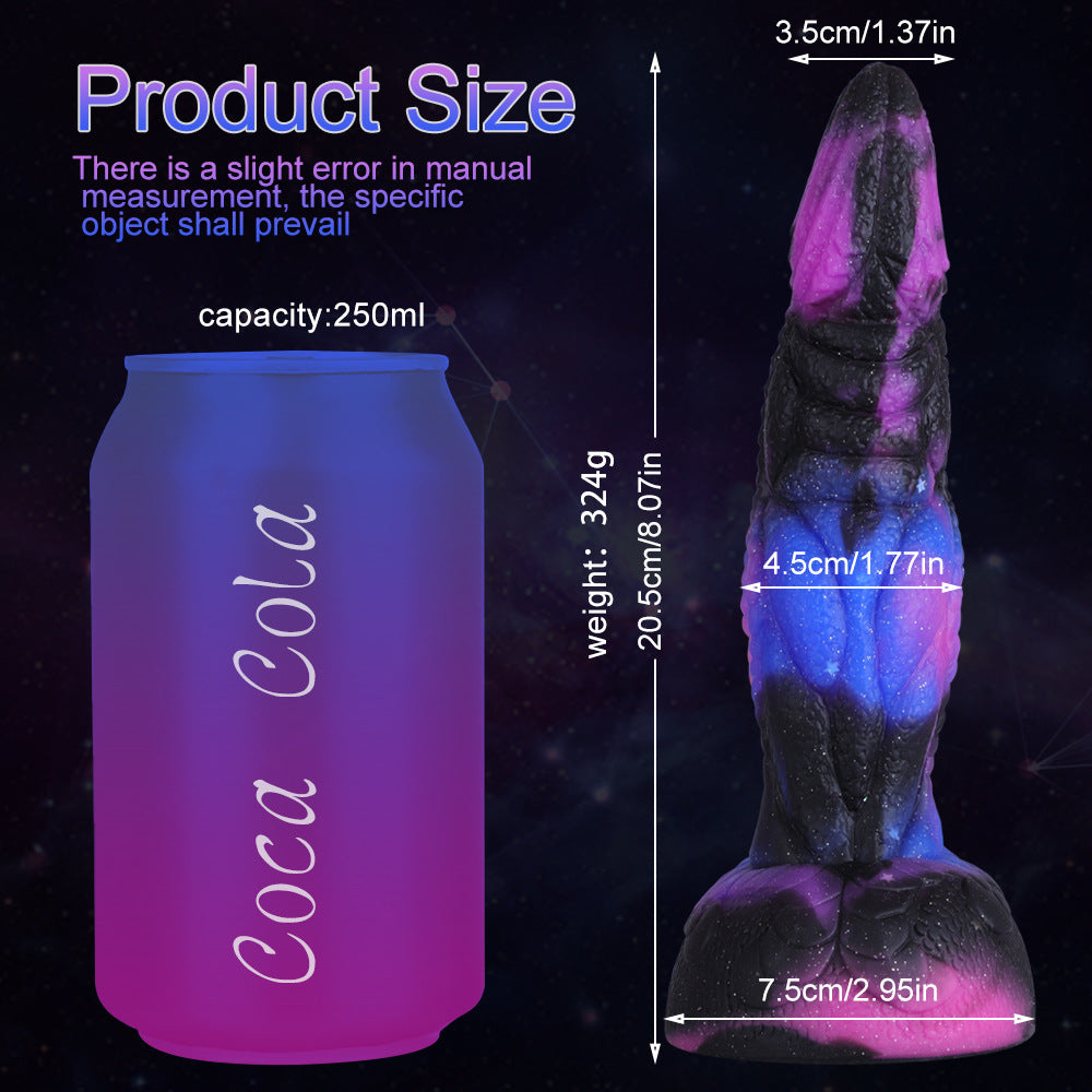 Starry Dark Purple Special-Shaped Artificial Dildo – product view 6