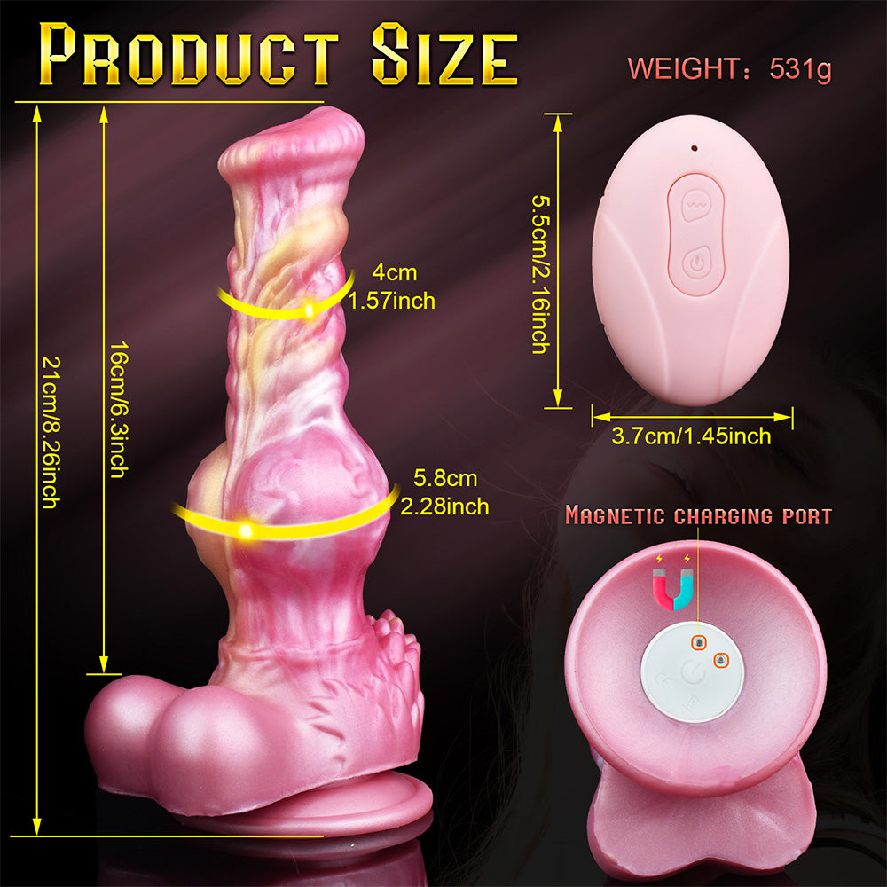 Telescopic Vibrating Penis Electric Anal Plug Dildo – product view 8