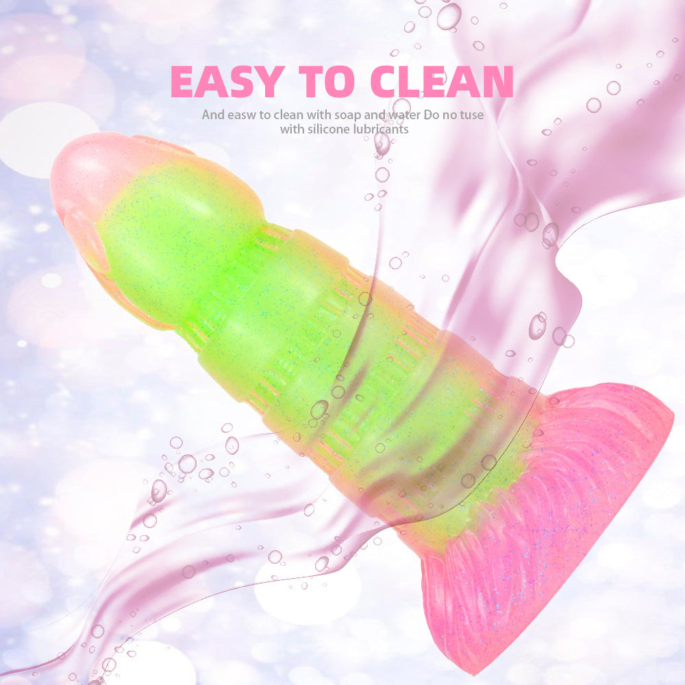 Special-Shaped Luminous Liquid Silicone Dildo – product view 6