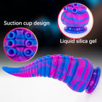 Special Shaped Mixed Color Liquid Silicone Manual Dildo – product view 10
