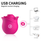 Sucking Rose Vibrator Female Massage Rose Petal Masturbator – product view 6