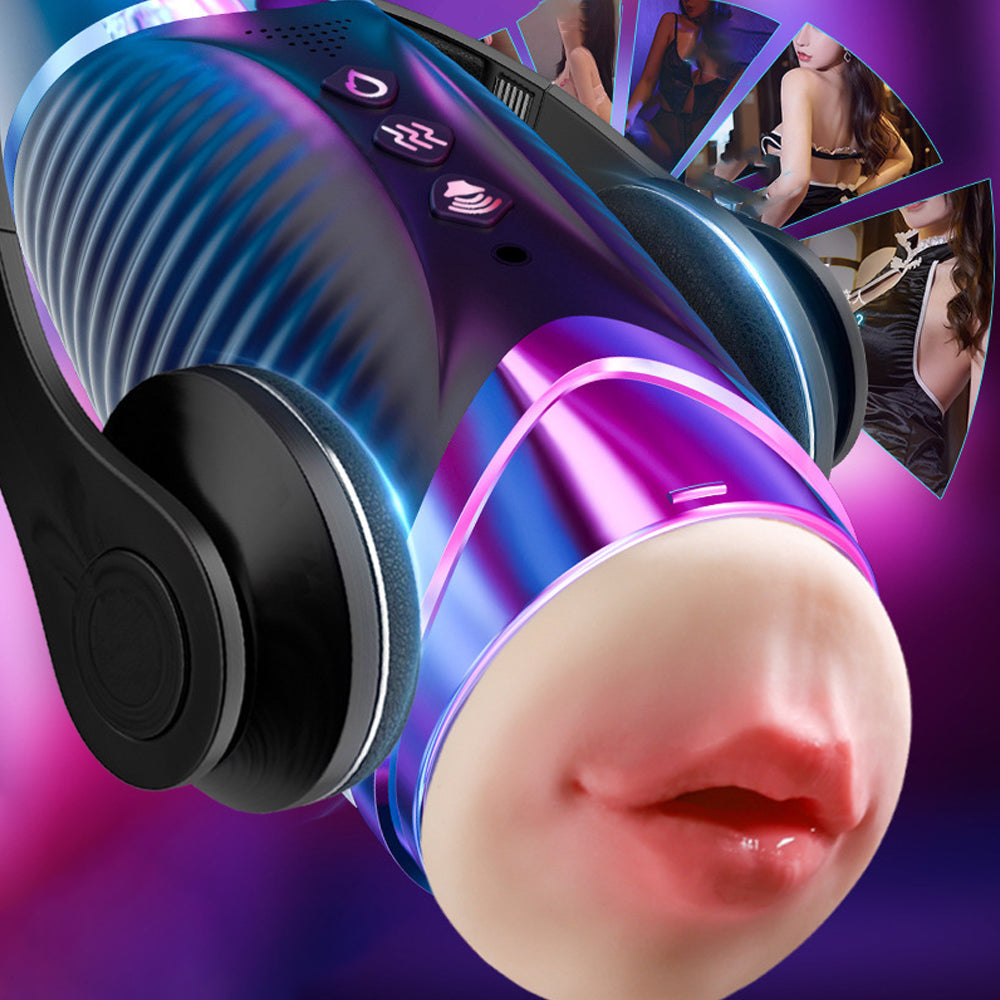 Double Head Male Stroker Intelligent Heating Sound Blowjob Toy – product view 6
