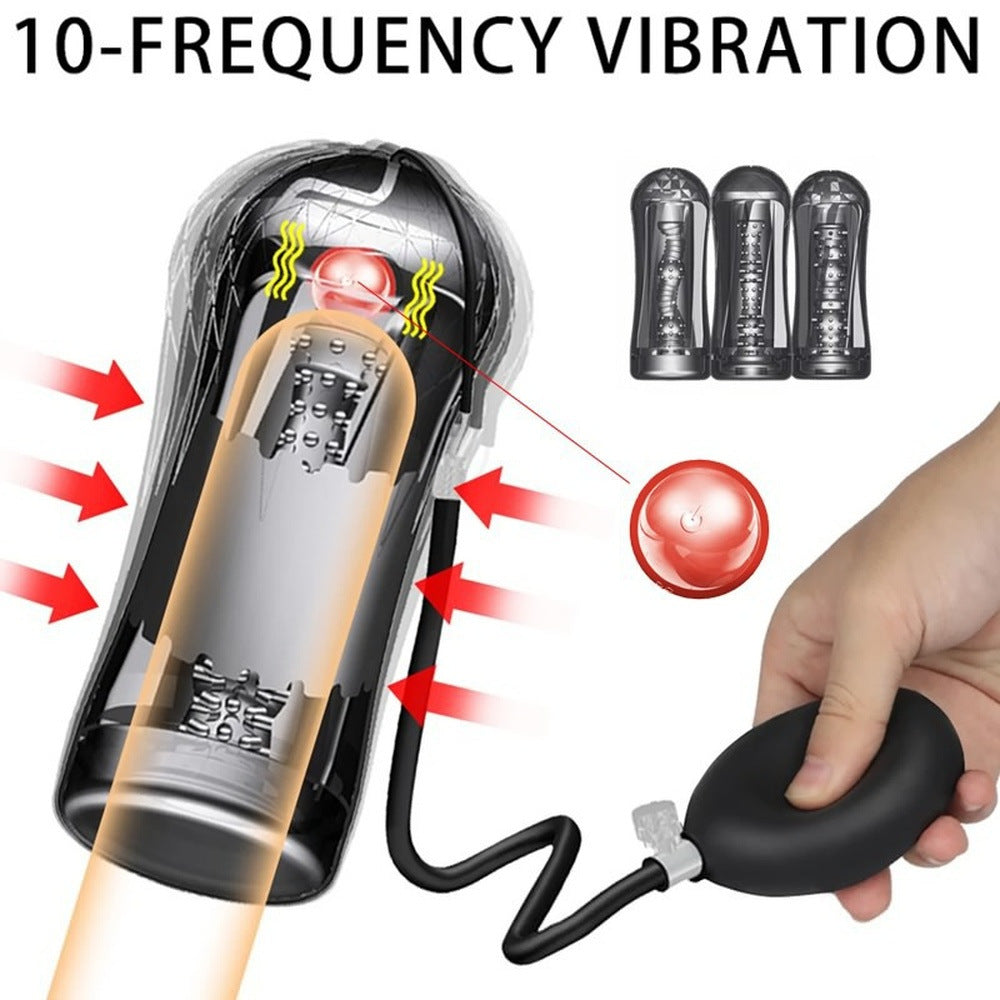 SpeedGlidePro 10 Vibration Mode Sucking Air Pressure Male Stroker Variable Frequency Vacuum Multi Channel Stroker — product image 2