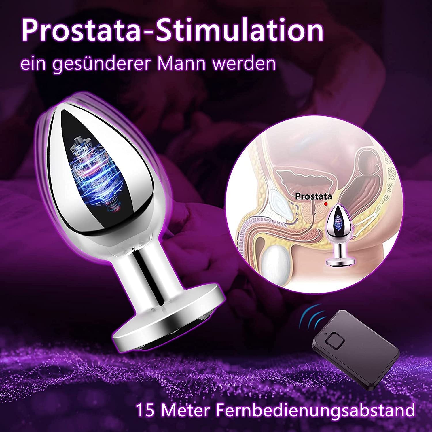 Remote Control Metal 10 Frequency Vibration Anal Plug – product view 5