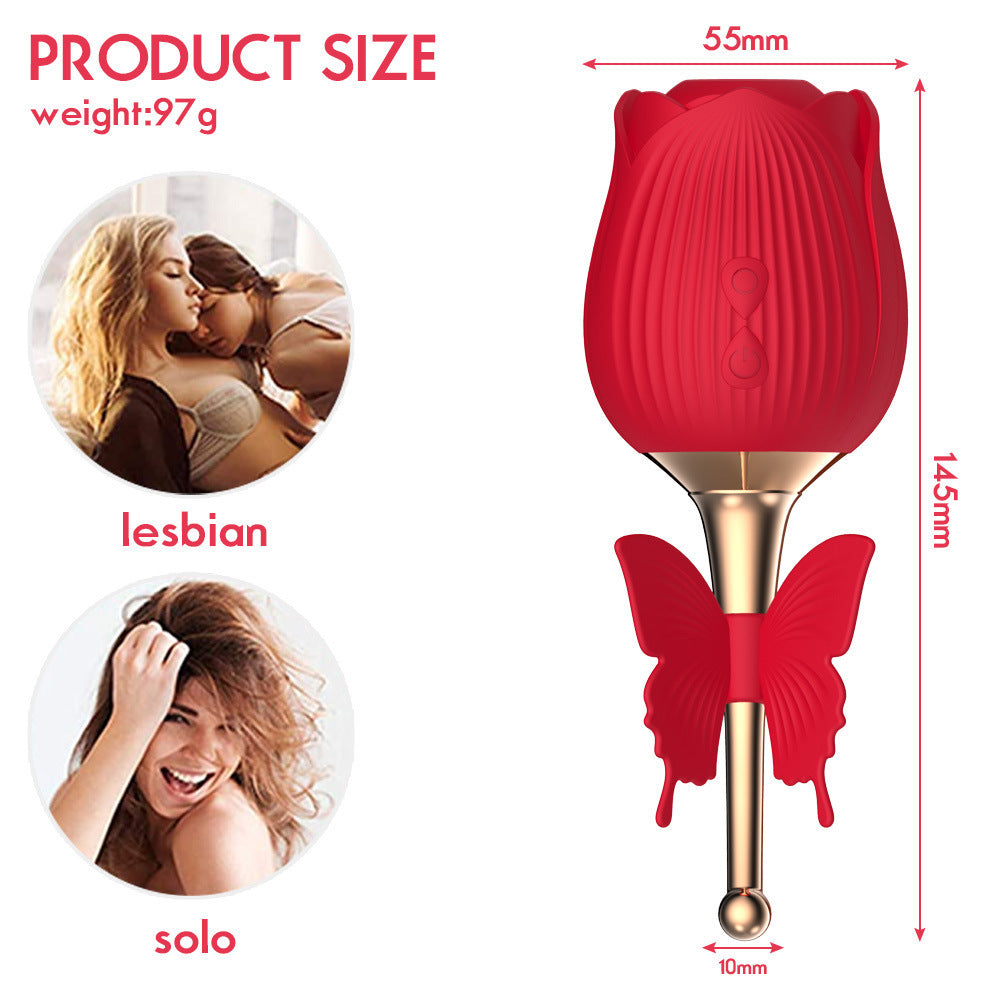 Rose Vibrator Vibrating Suction Automatic Masturbator for Women – product view 3