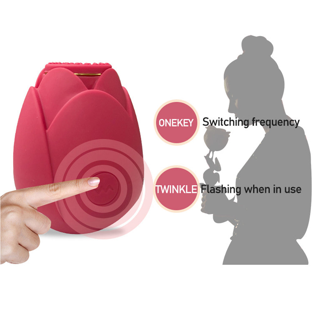 Rose Vibrator 10 Gears Sucking Waterproof Magnetic Charging – product view 5
