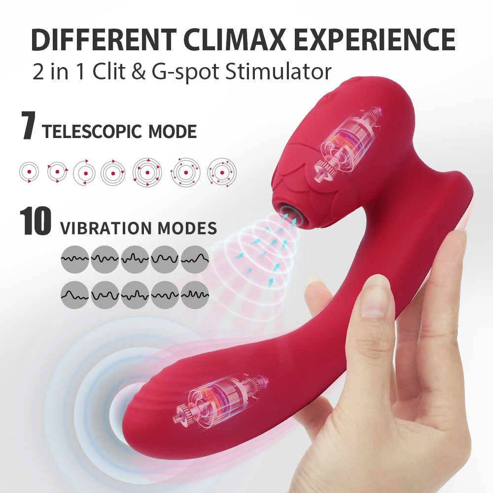 G-Spot 7 Frequency Sucking Heated Vibrator – product view 2