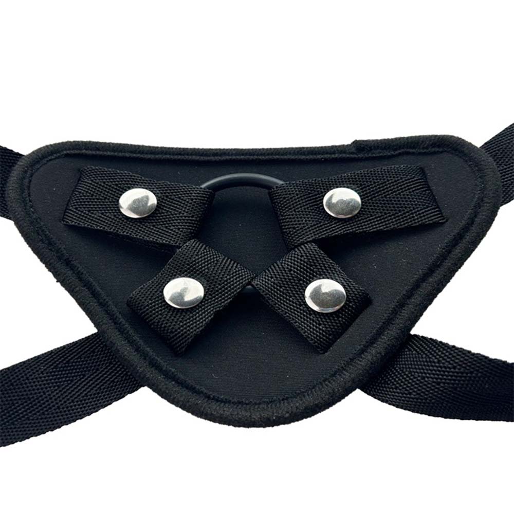 Strap-on Dildo Realistic Silicone Dildo with Wearable Sex Harness for Couple Pegging Women Lesbian Sex Fun, 7.6'' (Black) – product view 11