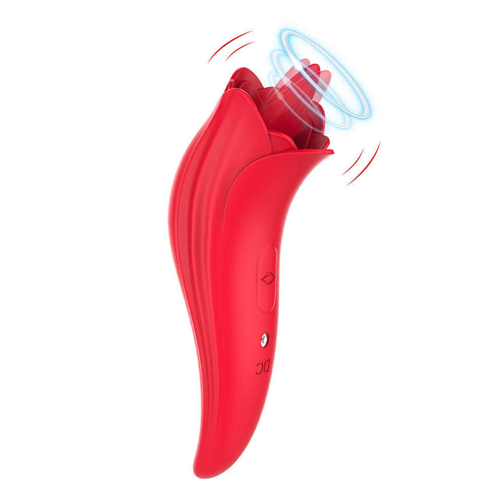 Rose Shaped Vibrating Tongue 5 Frequency Massage Rose Vibrator – product view 2