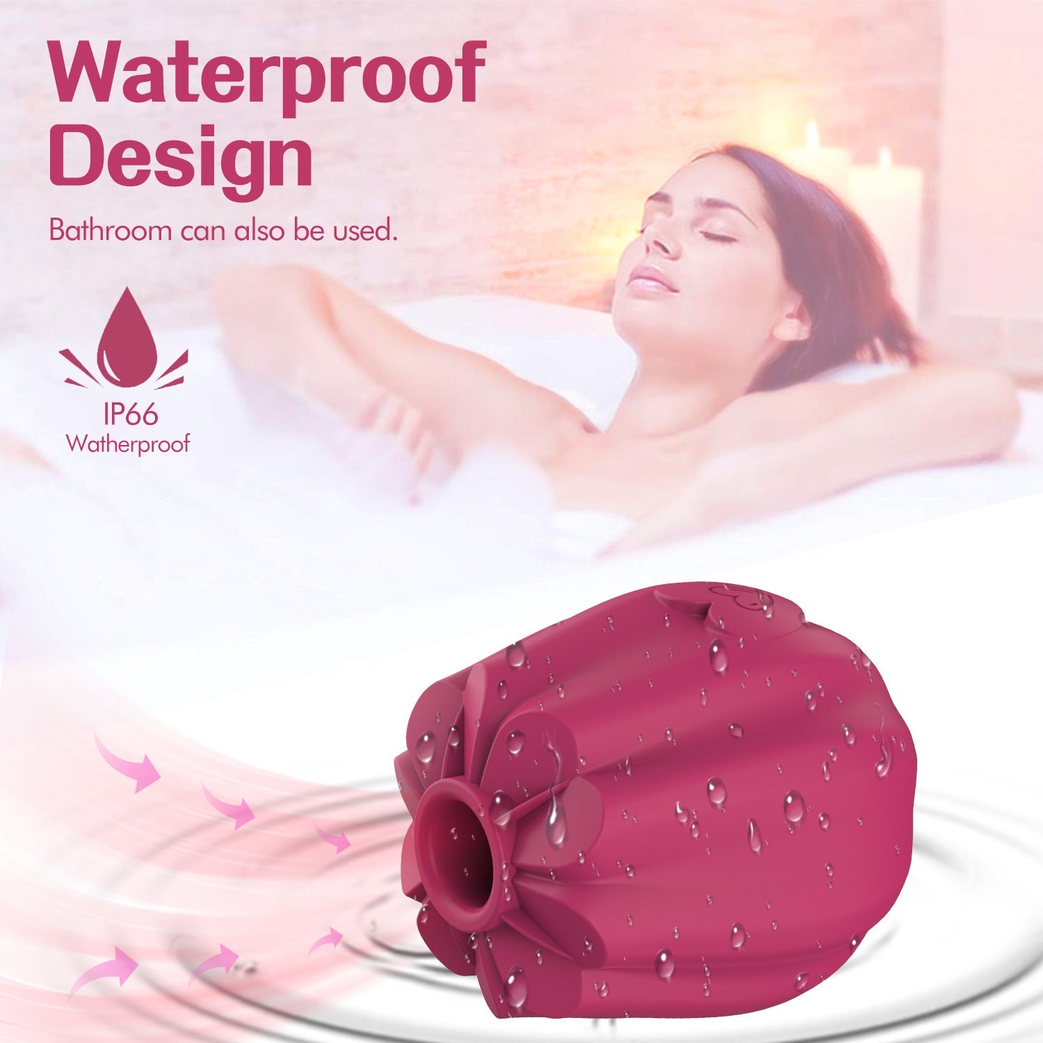 Rose Suction Vibrator for Women Clitoral Nipples with Sucking – product view 2
