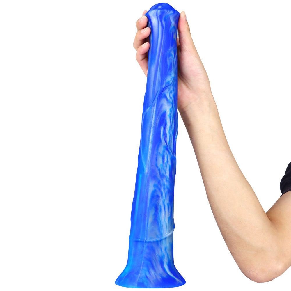 Thick Mixed Color Artificial Horse Dick Silicone Dildo – product view 9