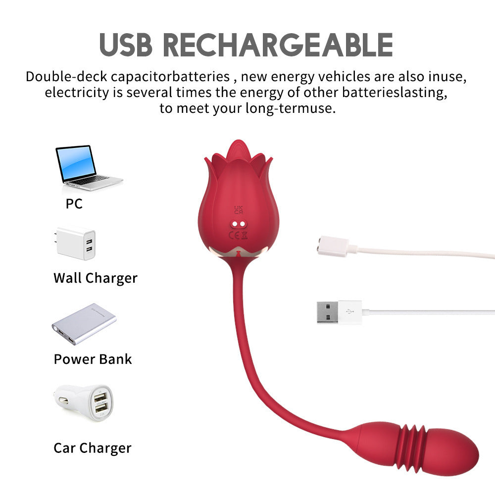 Rose Vibration Tongue Vibrator Egg Vibrator Thrusting Vibrator – product view 10