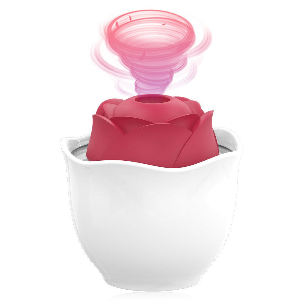 Sucking The Vibrator Tongue Licking Rose Vibrator – product view 8