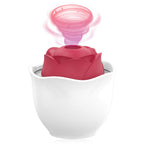 Sucking The Vibrator Tongue Licking Rose Vibrator – product view 8