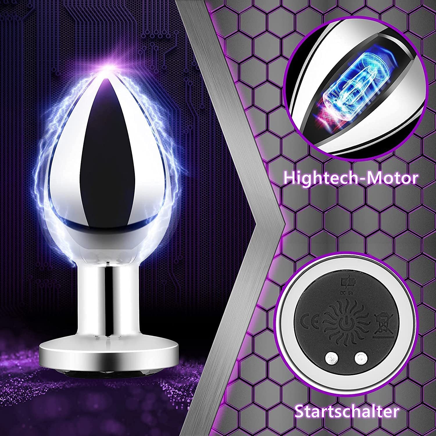 Remote Control Metal 10 Frequency Vibration Anal Plug – product view 6