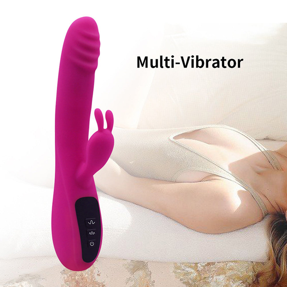 16-Mode Rabbit Vibrator| Waterproof Silicone Vibrating Dildos – product view 2
