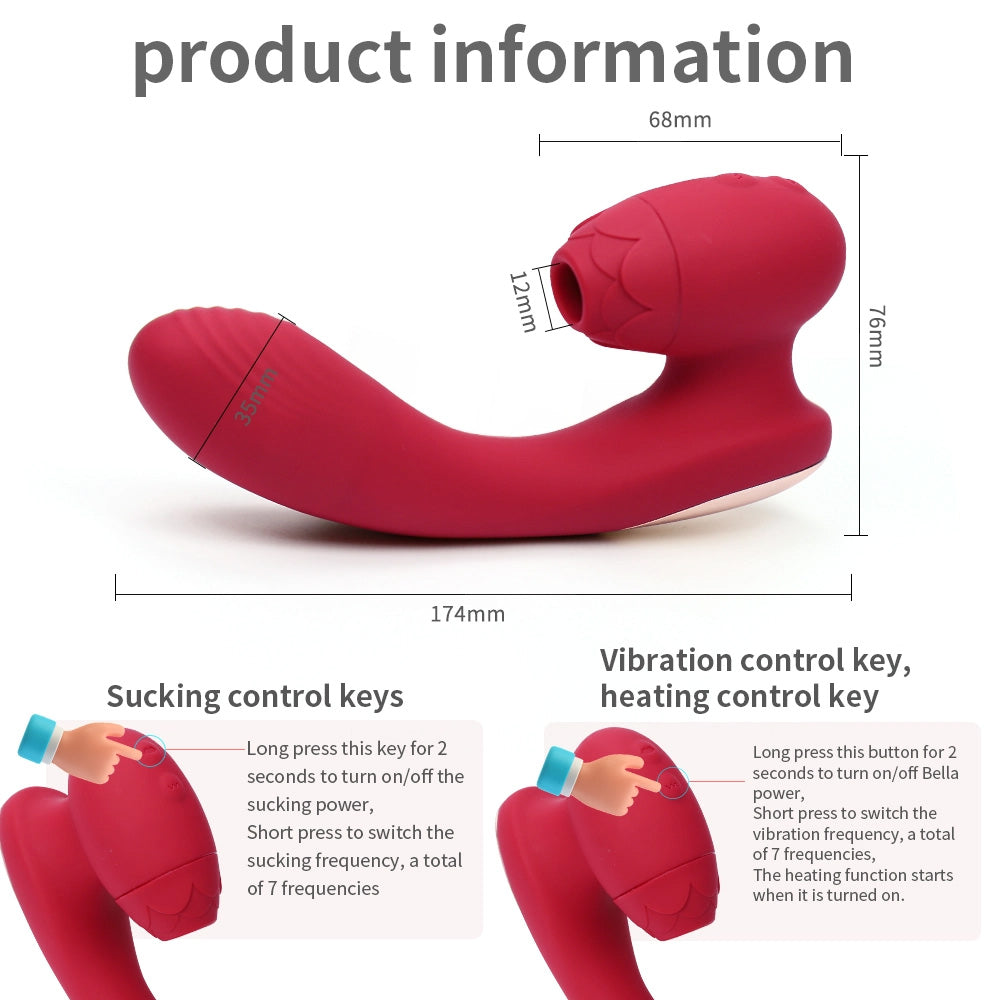 G-Spot 7 Frequency Sucking Heated Vibrator – product view 4