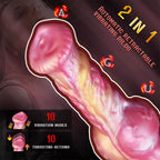 Telescopic Vibrating Penis Electric Anal Plug Dildo – product view 3