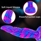 Special Shaped Mixed Color Liquid Silicone Manual Dildo – product view 14