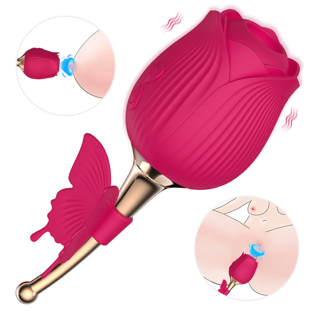 Rose Vibrator Vibrating Suction Automatic Masturbator for Women – product view 6
