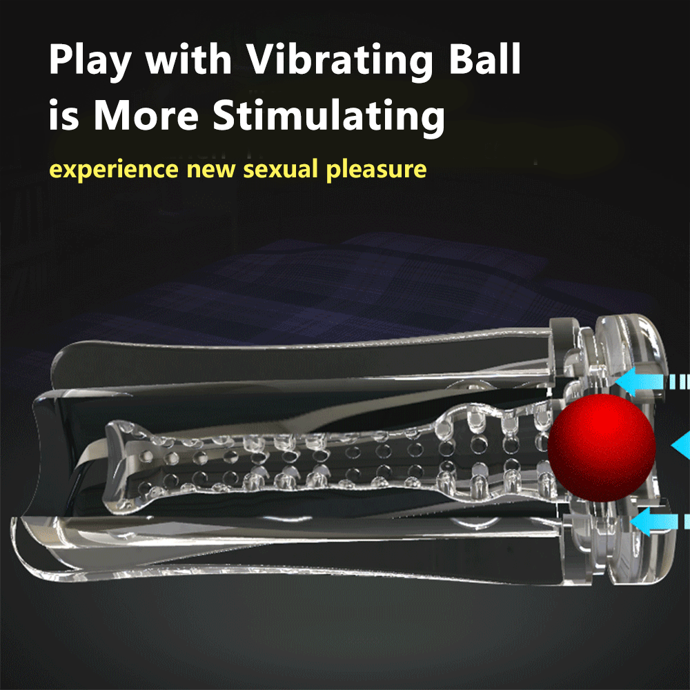 Red Eagle 10 Vibrations Air Pressure Sucking Electric Male Stroker Transparent Soft for Penis Stimulation – product view 3