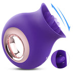 9 Vibrating & Sucking Tongue Vibrator Waterproof Rose Toy