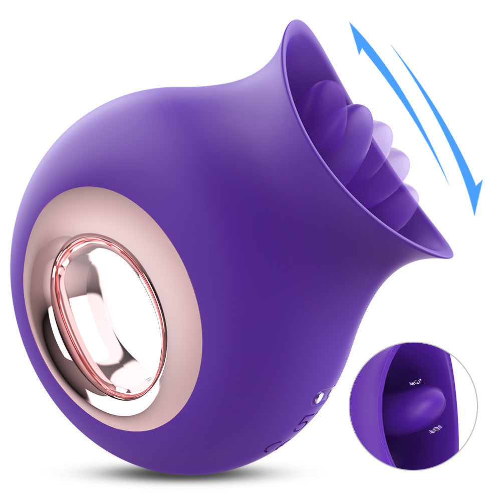 9 Vibrating & Sucking Tongue Vibrator Waterproof Rose Toy – product view 8