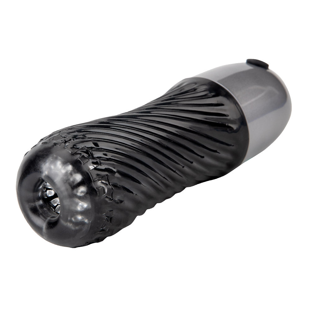 Black Cyclone 10 Vibration Sucking Masturbation Cup Retractable Simulation Touch Spiral Male Stroker – product view 9