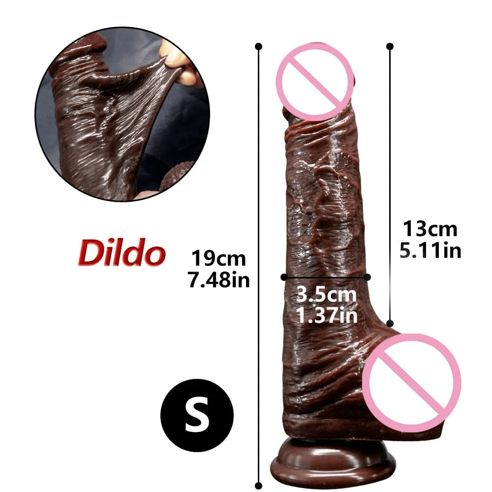 5.11 in Real Skin Feeling Realistic Dildos Sliding Foreskin Design Female Masturbator