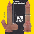 6.69 in Tongue Dick Strong Suction Cup Realistic Big Size Penis Dildo