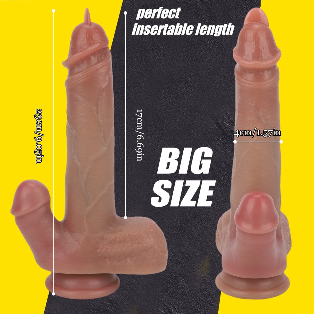 6.69 in Tongue Dick Strong Suction Cup Realistic Big Size Penis Dildo