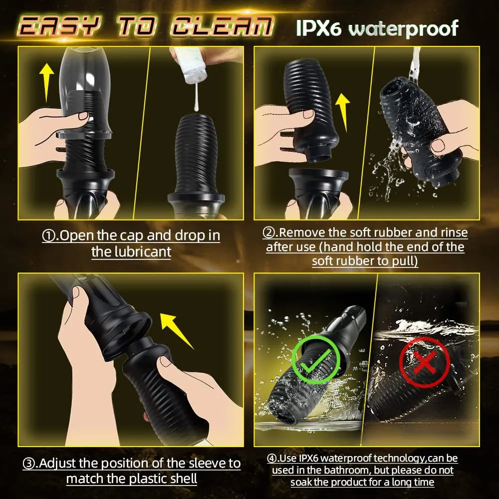 360° Wrapped 7 Rotating Vibrating Handheld Electric Stroker — product image 8
