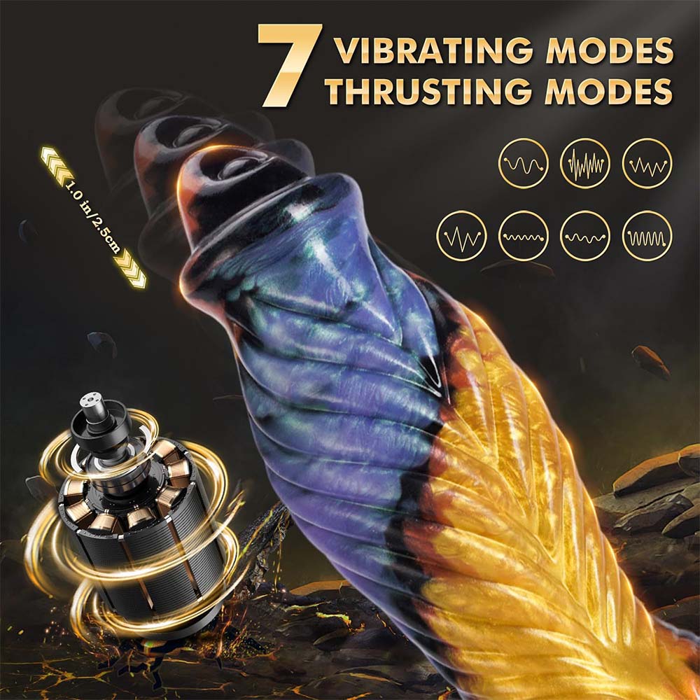 Fantasy 3-in-1 Remote Control Telescopic Vibrating Thrust Huge Dildo – product view 8