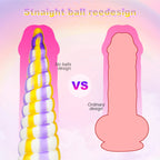 Colorful Threaded Silicone Special-Shaped Artificial Dildo – product view 3