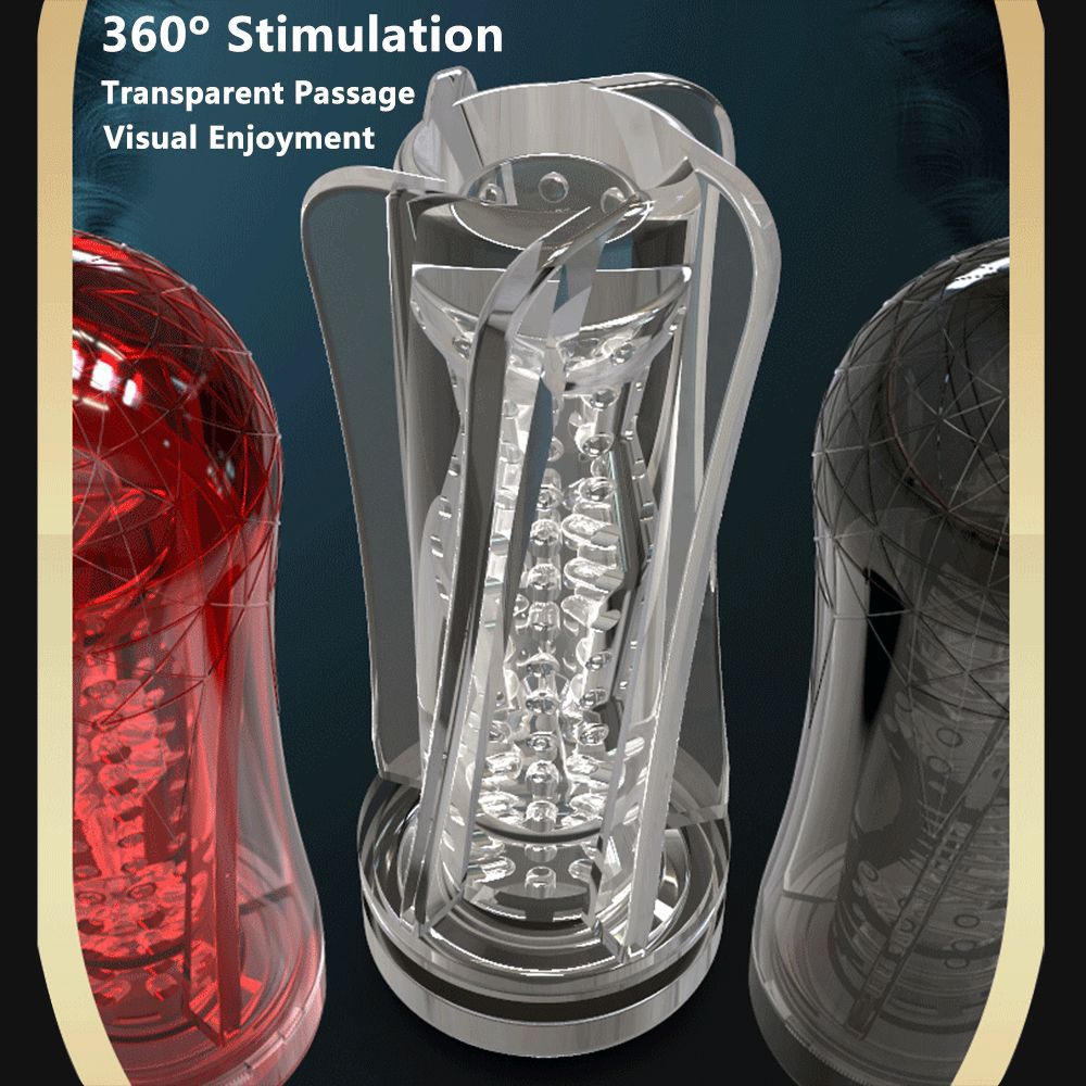 Red Eagle 10 Vibrations Air Pressure Sucking Electric Male Stroker Transparent Soft for Penis Stimulation – product view 6