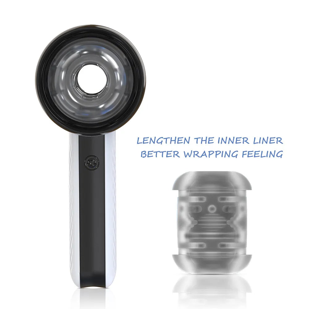 Hair Dryer Portable Male Stroker 6 Thrusting Vibration Sucking Penis Trainer — product image 8