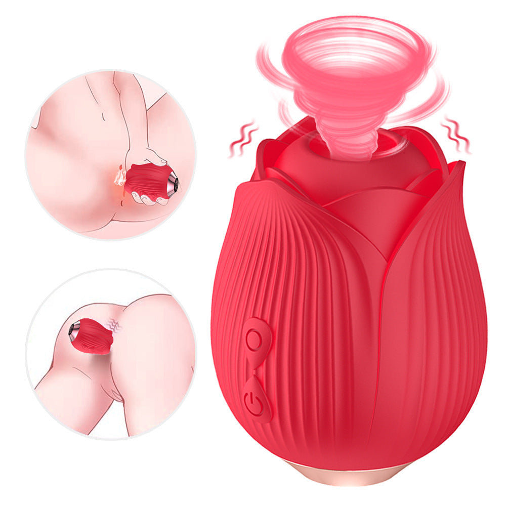 Rose Vibrator Vibrating Suction Automatic Masturbator for Women – product view 2