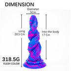 Special Shaped Mixed Color Liquid Silicone Manual Dildo – product view 4
