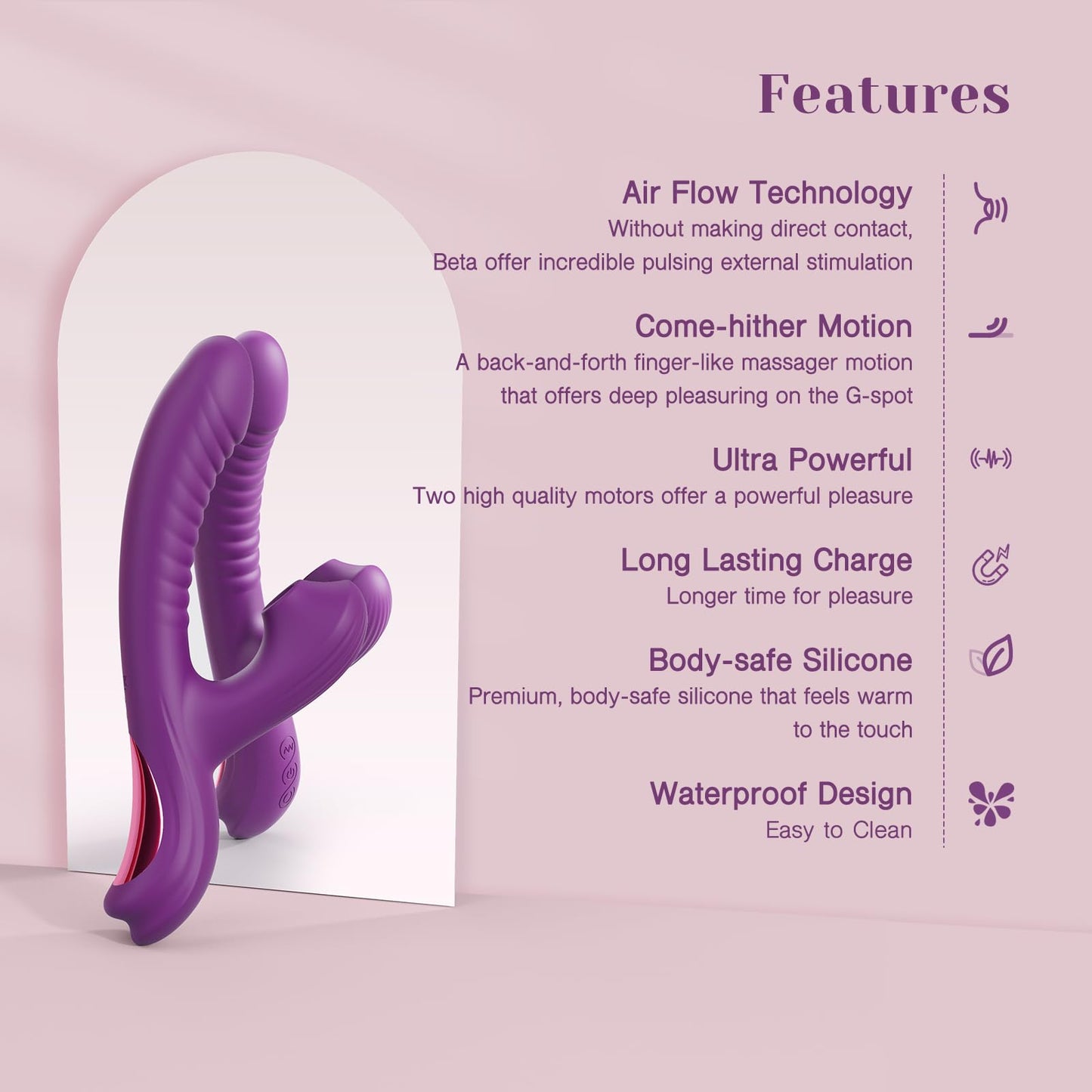 Duolure - Rabbit Massager with Suction & Come-Hither Motion
