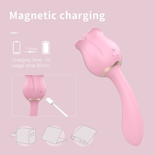 Rose Vibrator Tongue Licking Vibrator Masturbation Stick – product view 8
