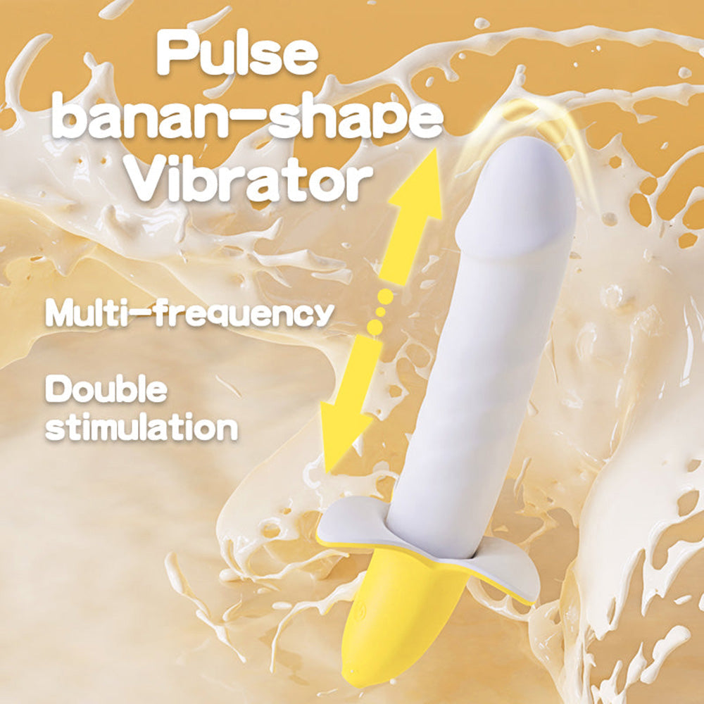 Silicone Banana Dildo Automatic Retractable Masturbator – product view 2