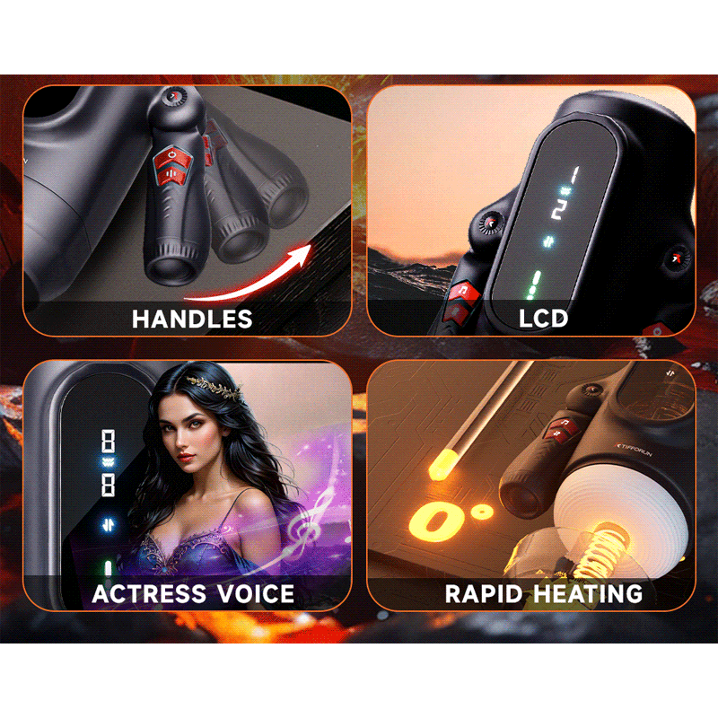 2026 Newest Male Handheld Stroker With 9 Telescopic Vibration LED Display Intelligent Heating Voice – product view 9