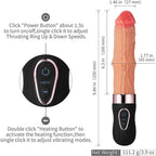 6 Thrust Ring Up/Down Speeds And 9 Intense Vibration 36.5℃ Heated Vibrating Dildo – product view 5