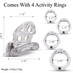 Male Penis Exercise Lightweight Chastity Cage - Adult Sex Toy with 4 Different Size Rings – product view 14