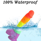 Powerful Suction Cup Base 8.1-Inch Realistic Rainbow Dildo – product view 5