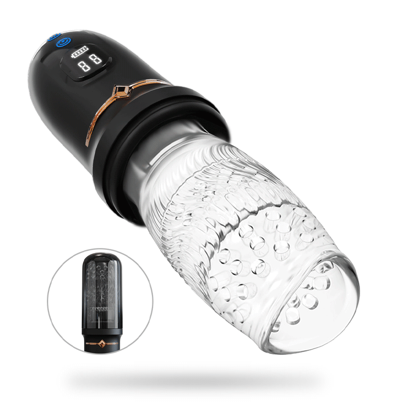 5 Telescopic Rotation 10 Vibration LED Digital Display Male Stroker — product image 1