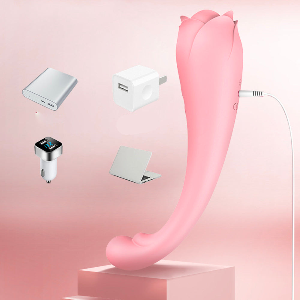 Rose Sex Toy Nipple Vibrator - Tongue Licking and Clit Sucking – product view 6